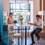 Boutique, ópticas, exclusivas, concepto